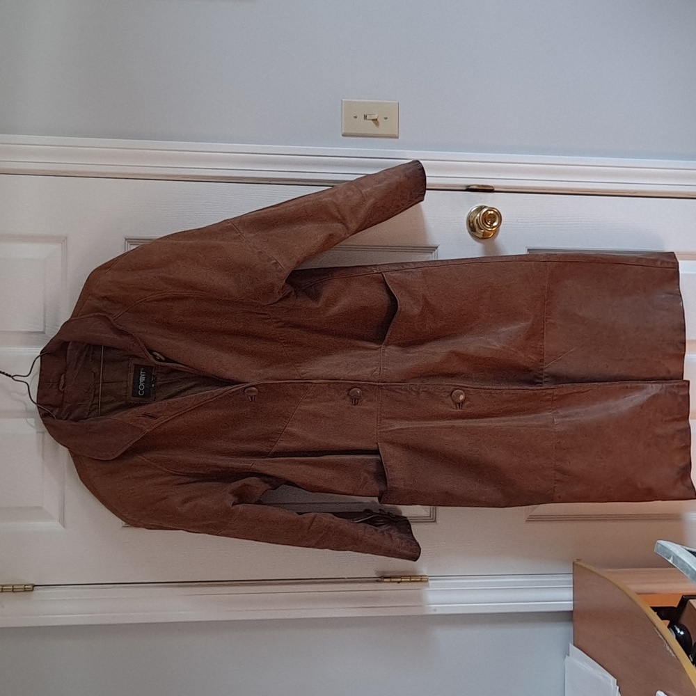 Womens leather trench coat
